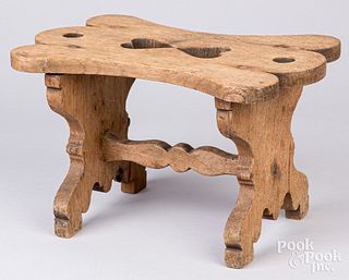 Oak footstool, late 19th c.