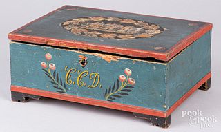 Scandinavian painted dresser box, 19th c.