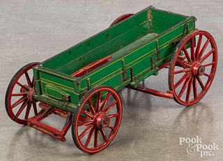 Painted toy wagon, ca. 1900