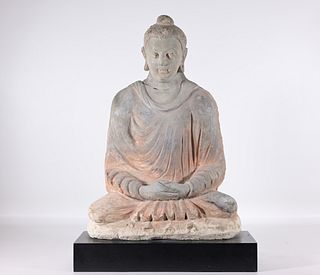 Gandaharan Stucco Seated Buddha