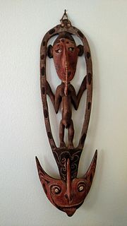 20th C. Figurative House Hook - Papua New Guinea