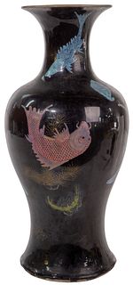 Chinese Export Famille Noire Porcelain Vase