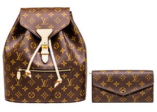 Louis Vuitton 'Montsouris' Backpack and 'Sarah' Wallet