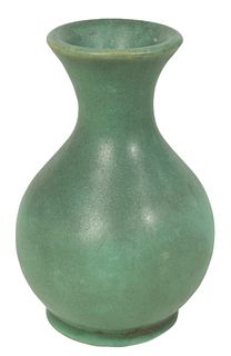 Teco Pottery Matte Green Vase