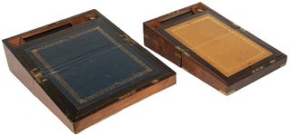 English Regency Mahogany Slope Box Lap Desks