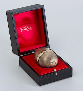 ENGLISH SILVER-GILT EGG OPENING TO REVEAL A HEDGEHOG