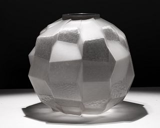 Frosted Art Glass Vase / Lamp Base