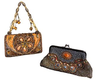 Two Art Deco Beaded Handbags