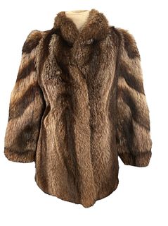 Vintage Women's Short Muskrat Fur Coat