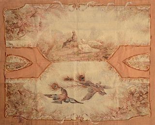 AUBUSSON PIERCED TAPESTRY FRAGMENT