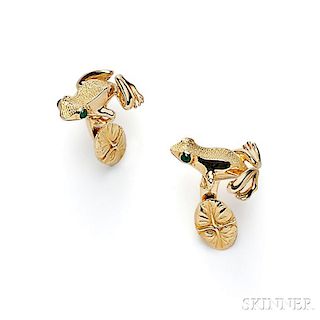 18kt Gold Cuff Links, Tiffany & Co.