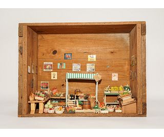 VINTAGE CRATE PRODUCE STORE DOLLHOUSE