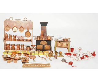 DOLLHOUSE COPPER STOVES & ACCESSORIES MINIATURES