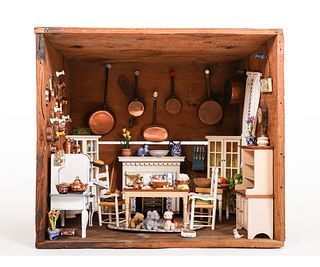 WHISKEY CRATE KITCHEN ROOM BOX DOLLHOUSE