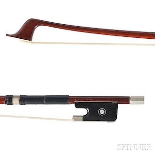 French Nickel-mounted Violoncello Bow, Marc Laberte