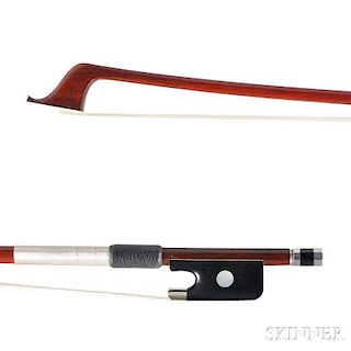 French Nickel-mounted Violoncello Bow, Marc Laberte, c. 1950