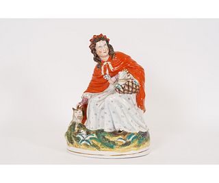 LARGE STAFFORDSHIRE RED RIDING HOOD