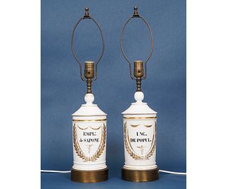 PAIR OF APOTHECARY LAMPS