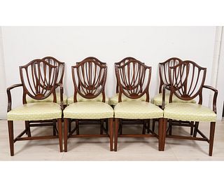 SET OF EIGHT DINING CHAIRS