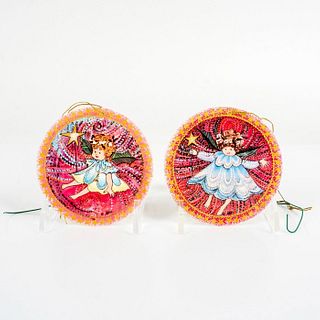 2pc Anna Perenna, By P. Buckley Moss, Christmas Ornaments