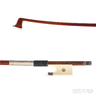 French Silver-mounted Violin Bow, Marcel Lapierre