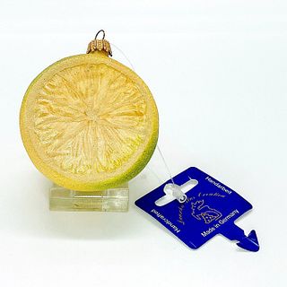 Vintage Lauscha Glass Creation Christmas Ornament, Lemon