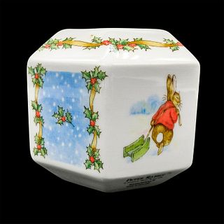 Merry Christmas Wedgwood Hexagon Porcelain Money Bank