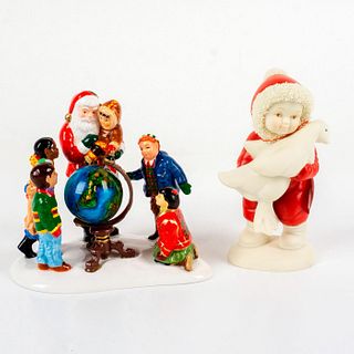 2pc Department 56 Ceramic Christmas Figurines