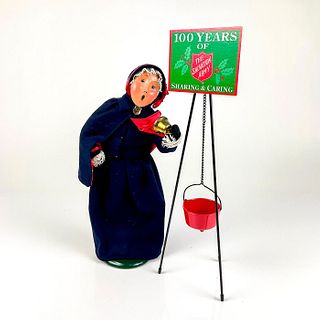 2pc Byers' Choice Plaster Figurine, Salvation Army Caroler