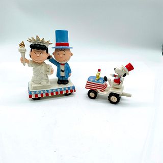 2pc Lenox Figurines, It's Independence Day, Charlie Brown!