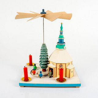 Vintage German Fan Convection Toy, Town Hall Carousel