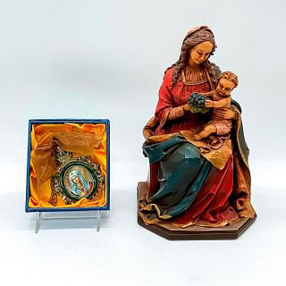 2pc Vintage Religious Virgin Mary Paraphernalia
