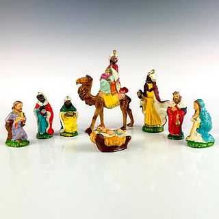 8pc Vintage Italian Nativity Figures