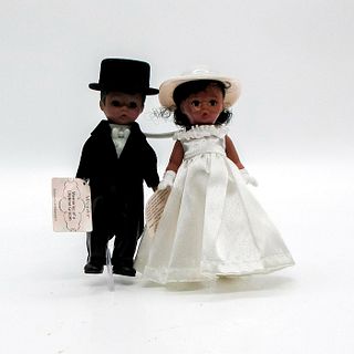 2pc Rare Vintage Madame Alexander Bride Groom Toy Doll Set