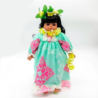 Victoria Impex Porcelain Doll, Hawaiian Girl with Stand