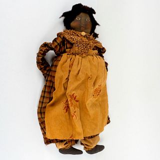 Vintage Folk Fabric Art Doll