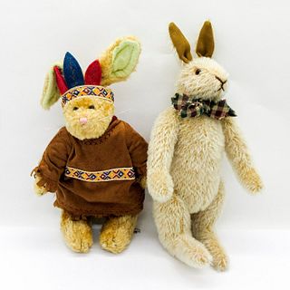 2pc Vintage Stuffed Animals, Rabbits