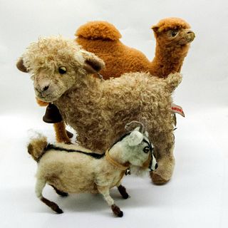 3pc Plush Animals, Camel, Ram and Sheep