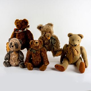 5pc Vintage Teddy Bear Set