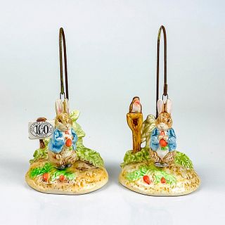 2pc Schmid Beatrix Potter Ornament with Base, Peter Rabbit