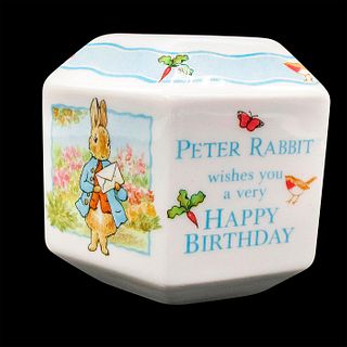 Happy Birthday Wedgwood Hexagon Porcelain Money Bank