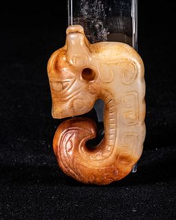 Coiled Dragon Pendant, Late Shang Period (1600-1100 BCE)