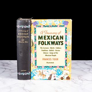 Toor, Frances. A Treasury of Mexican Folkways. Mexico: Crown Publishers, 1947 /  New York: Bonanza Books, 1985. Piezas: 2.