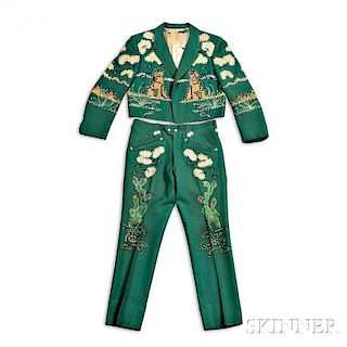 Little Jimmy Dickens     Forest Green Nudie Suit