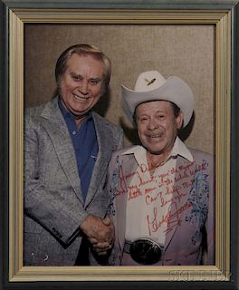 George Jones     Autographed Photograph of George Jones and Little Jimmy Dickens
