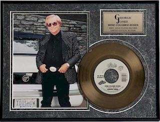 George Jones Gold-plated 45 RPM Record