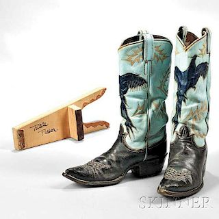 Little Jimmy Dickens     A Pair of Vintage Tony Lama Leather Cowboy Boots