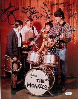 THE MONKEES Signed 11x14 Photo Davy Jones, Nesmith, Dolenz, Tork (JSA LOA)