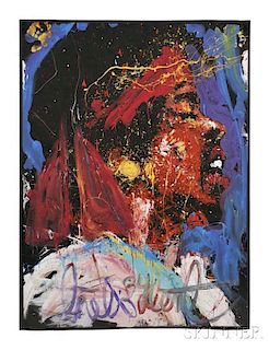 Denny Dent (American, 1948-2004)      Portrait of Jimi Hendrix