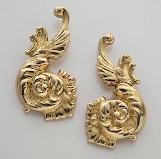 18K gold earrings with post back.